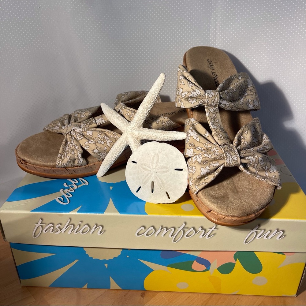 Easy Street NEW Slip On Wedge Sandals 8